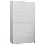 vidaXL Classeur Gris clair 90x46x164 cm Acier