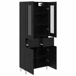 vidaXL Haut Armoire Chêne noir 69 5 x 34 x 90 cm Bois d'ingénierie