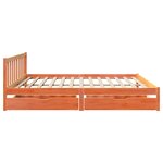 vidaXL Cadre de lit sans matelas cire marron 200x200cm bois pin massif