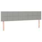 vidaXL Cadre de lit avec tête de lit gris clair 120x190 cm tissu