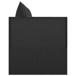 vidaXL Lit de salon d'extérieur avec coussins Noir Résine tressée