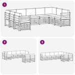 vidaXL Ensemble de canapés d'extérieur 9 pc Blanc et gris clair