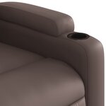 vidaXL Fauteuil inclinable Marron Similicuir