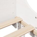 vidaXL Cadre de lit sans matelas blanc 75x190 cm bois de pin massif