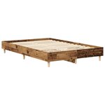 vidaXL Cadre de lit sans matelas vieux bois 140x190 cm bois ingénierie