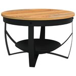 vidaXL Table basse Ø68x43 cm Bois d'acacia solide