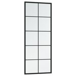vidaXL Miroir mural noir 100x40 cm métal