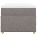 vidaXL Sommier à lattes de lit avec matelas Taupe 90x200 cm Tissu