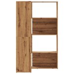 vidaXL Bibliothèque d'angle 4 niveaux chêne artisanal bois ingénierie