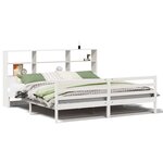 vidaXL Lit bibliothèque sans matelas blanc 180x200 cm bois pin massif