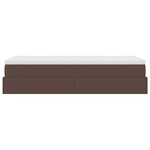 VidaXL Cadre de lit ottoman avec matelas marron 100x200 cm similicuir