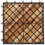 vidaXL Tuiles de terrasse 20 Pièces Marron 30x30 cm Bois massif d'acacia