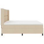 vidaXL Lit Box Spring avec matelas et LED Crème 200x200 cm en tissu.