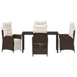 vidaXL Ensemble de 5 pièces de mobilier de jardin en poly rotin marron