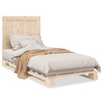 vidaXL Cadre de lit sans matelas avec tête de lit 90x200cm bois massif