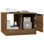 vidaXL Table basse Chêne marron 50x50x36 cm Bois d'ingénierie