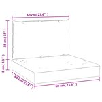 vidaXL Coussins de palette lot de 2 bleu tissu oxford