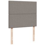 vidaXL Sommier à lattes de lit avec matelas Taupe 120x200 cm Tissu
