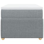 vidaXL Sommier à lattes de lit et matelas Gris clair 90x190 cm Tissu