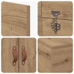 vidaXL Cadre de lit chêne artisanal 75 x 190 cm Bois d'ingénierie