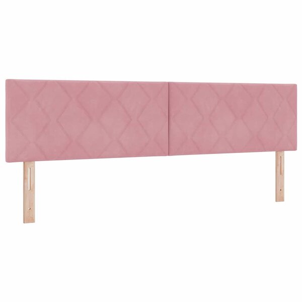 vidaXL Tête de lit LED Rose 180 cm Cuir synthétique