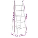 vidaXL Porte-serviette double avec 5 barreaux Bambou 50 x 160 cm