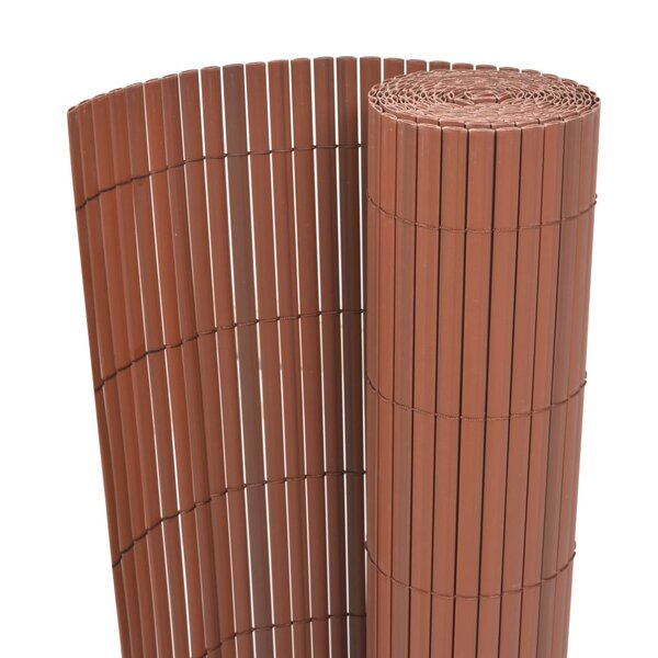vidaXL Clôture de jardin Double face PVC 90 x 300 cm Marron