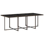 vidaXL Ensemble à manger de jardin avec coussins 13 Pièces marron rotin