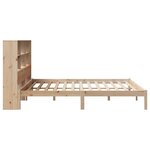 vidaXL Lit bibliothèque sans matelas 200x200 cm bois massif de pin