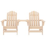 vidaXL Chaises de jardin Adirondack avec table bois de sapin solide