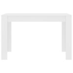 vidaXL Table à manger Blanc 120x60x76 cm Bois d'ingénierie