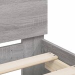 vidaXL Cadre de lit avec tête de lit sonoma gris 200x200 cm