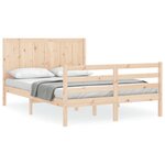 vidaXL Cadre de lit sans matelas bois massif