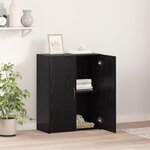 vidaXL Armoire de bureau - Chêne noir  60 x 32 x 77 5 cm  en bois d'ingénierie