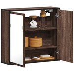 vidaXL Armoire à miroir de salle de bain chêne marron bois ingénierie