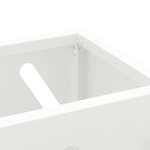 vidaXL Porte-parapluie avec stockage Blanc 28 x 12 x 41 cm Acier