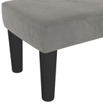Banc banquette gris clair 100 x 30 x 30 cm velours 02_0010548