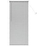 vidaXL Store de Fenêtre avec des rideaux Argent Aluminium