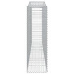 vidaXL Paniers à gabions arqués 4 Pièces 400x50x160/180 cm fer galvanisé