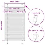 vidaXL Store plissé gris clair 70x150 cm largeur du tissu 69 4 cm