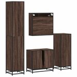 vidaXL Ensemble de meubles de salle de bain 4 Pièces chêne marron