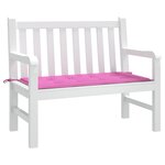 vidaXL Coussin de banc de jardin Rose 120 x 50 x 4 cm Tissu Oxford