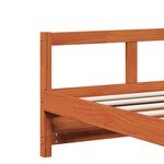 vidaXL Lit de jour avec matelas cire marron 80x200 cm bois pin massif