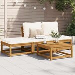 vidaXL Salon de jardin 4 Pièces avec coussins Bois d'acacia solide