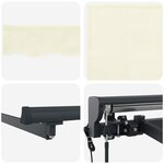 vidaXL Auvent Rétractable Crème 500x300 cm tissu