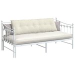 vidaXL Coussin de Dos Crème 160 x 50 cm Tissu en velours côtelé