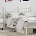 vidaXL Tête de lit métal blanc 150 cm