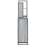 vidaXL Ensemble de meubles de salle de bain 4 Pièces sonoma gris