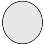 vidaXL Miroir mural Noir Ø 40 cm Rond