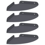 vidaXL Étagère Flottante d'Angle 4 pc Anthracite 18 x 18 x 2 cm